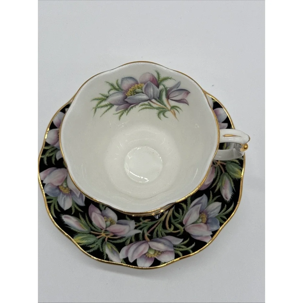 Vintage Royal Abert Provincial Flower Prairie Crocus Fine Bone‎ Teacup & Saucer